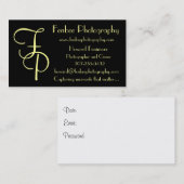 Fenbeeクラシックの黒 名刺 (正面/裏面)