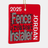 Fenceインストーラーの並外れカスタム セラミックオーナメント (右)