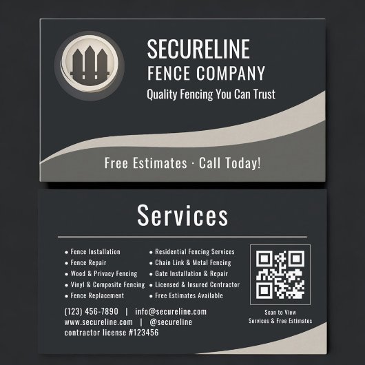 Fence Builder QR Code Professional 名刺