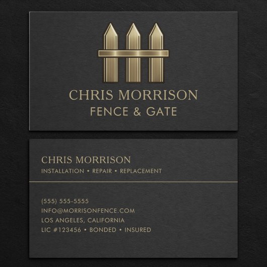 Fence & Gate Business Card 名刺