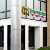 Fence Installation Servicesバナー 横断幕 (ビルの外側)