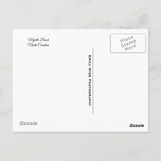 Fence on Myrtle Beach ポストカード (裏面)