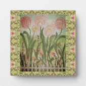 Fenced Pink Flowers フォトプラーク (正面)