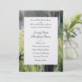 FencepostとBarbed Wire素朴の結婚略 招待状 (スタンド正面)