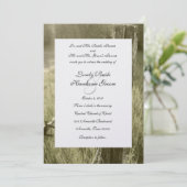 FencepostとBarbed Wire素朴の結婚略 招待状 (スタンド正面)