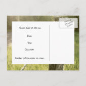 Fencepost Barbed Wire素朴日付の保存 案内ポストカード (裏面)