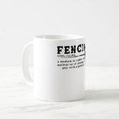 Fencerおもしろいデザイン辞書フェンシングTシャツ コーヒーマグカップ (正面左)