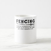 Fencerおもしろいデザイン辞書フェンシングTシャツ コーヒーマグカップ (中央)