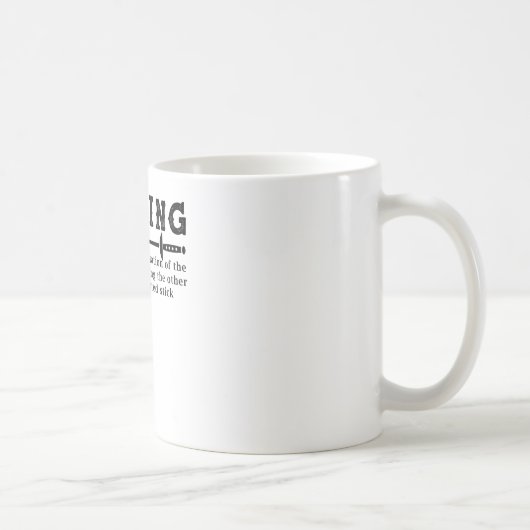 Fencerおもしろいデザイン辞書フェンシングTシャツ コーヒーマグカップ (右)