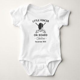 Fencing Baby Shower Little Fencer on Board Fencer ベビーボディスーツ