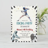 Fencing Birthday party Invitation 招待状 (スタンド正面)