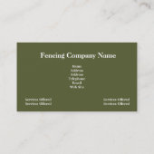 Fencing Companyの名刺 名刺 (裏面)