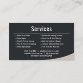 Fencing Fence Builder Repair Professional 名刺 (裏面)