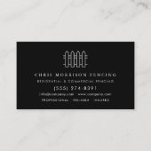 Fencing Fence Contractor QR Code 名刺 (正面)