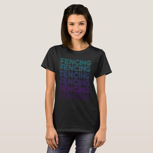 Fencing Fencer Retro Tシャツ (正面フル)