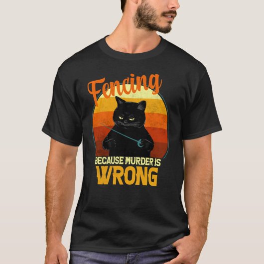 fencing murder cat tシャツ (正面)