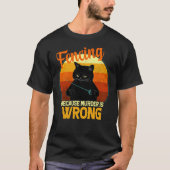 fencing murder cat tシャツ (正面)
