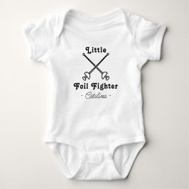 Fencing Pregnancy Announcement Little Foil Fighter ベビーボディスーツ