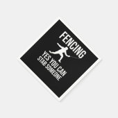 Fencing Sabre Foil Sword Fencer スタンダードカクテルナプキン (角)