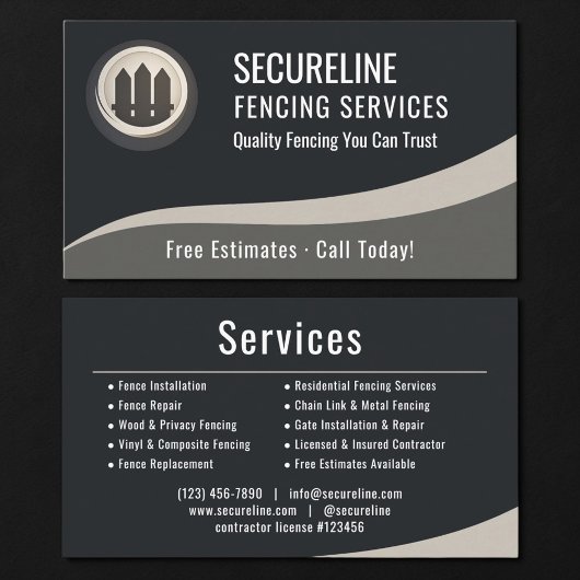 Fencing Services 名刺