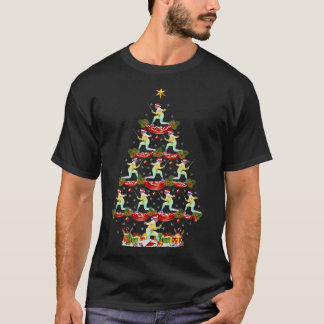 Fencing Sports Xmas Tree Lighting Fencing Christma Tシャツ