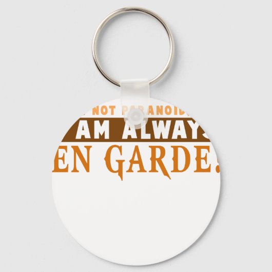 Fencing Sportsman Foil, Saber, Epee Competition Gi キーホルダー (正面)