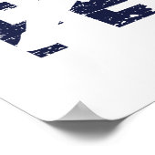 Fencing Vintage Retro Design Fencer ポスター (角)