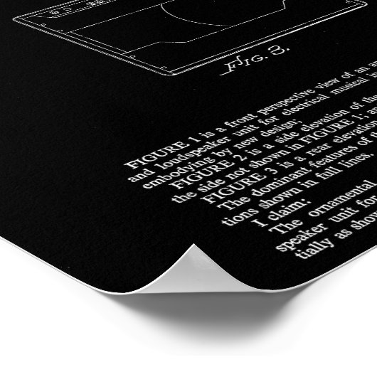 Fender Guitar Amplifier Patent Art ポスター (角)