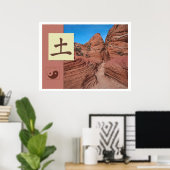 Feng Shui: Bagua Images: Earth Landscape ポスター (ホームオフィス)