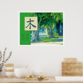Feng Shui: Bagua Images: Wood Landscape ポスター (キッチン)