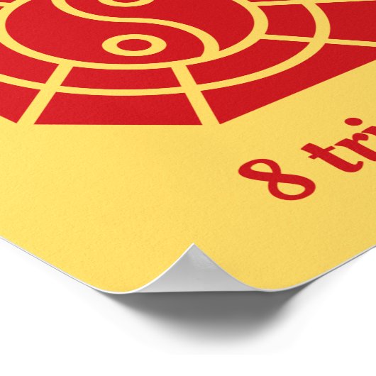 Feng Shui - Bagua Red ポスター (角)