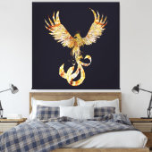 Fênix em chamas - Phoenix on fire. キャンバスプリント (インサイチュ (寝室))
