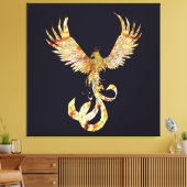 Fênix em chamas - Phoenix on fire. キャンバスプリント (インサイチュ (リビング))