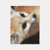 Fennecのキツネ フリースブランケット (正面)