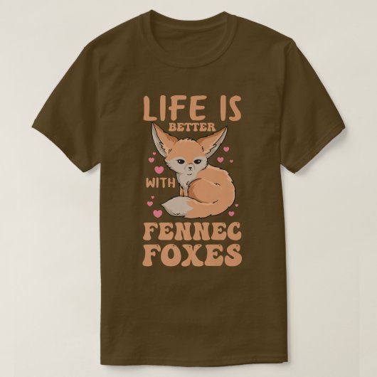 Fennecの敵のデザインはFenneの方が命だ Tシャツ (デザイン正面)