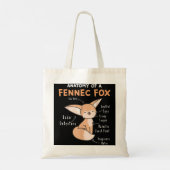 Fennecの解剖学キツネかわいいキツネ恋人のギフトFennec トートバッグ (裏面)