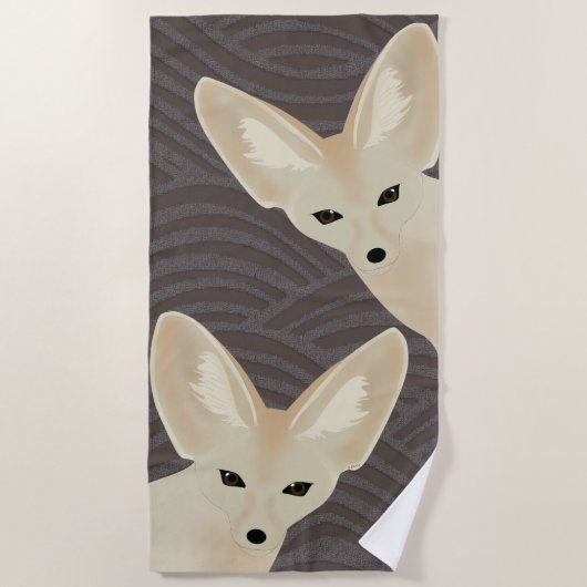 Fennecはビーチタオルを孤色に変色させます ビーチタオル (正面)