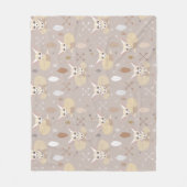 Fennecは矢および羽を孤色に変色させます フリースブランケット (正面)