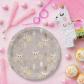 Fennecは矢および羽を孤色に変色させます ペーパープレート (パーティー)