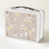 Fennecは矢および羽を孤色に変色させます メタルランチボックス (裏面)