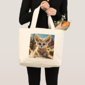 Fennecキツネスタイル ラージトートバッグ (正面(商品))