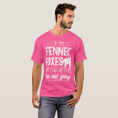Fennecキツネ動物愛好家の私は行かない Tシャツ (正面フル)