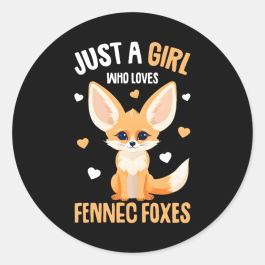 FennecキツネJust a Girl who love Fennecキツネ ラウンドシール (正面)
