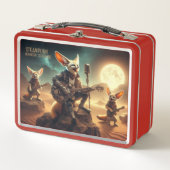 Fennecクールキツネズロックアコースティックギターin Desert メタルランチボックス (正面)