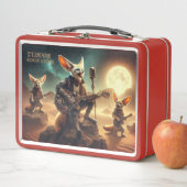 Fennecクールキツネズロックアコースティックギターin Desert メタルランチボックス (インサイチュ)