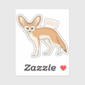 Fennecフォックスカートゥーンイラストレーション シール (シート)