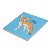 Fennecフォックスカートゥーンイラストレーション タイル (側面)