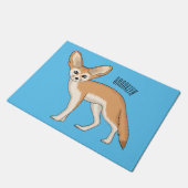 Fennecフォックスカートゥーンイラストレーション ドアマット (アングル)