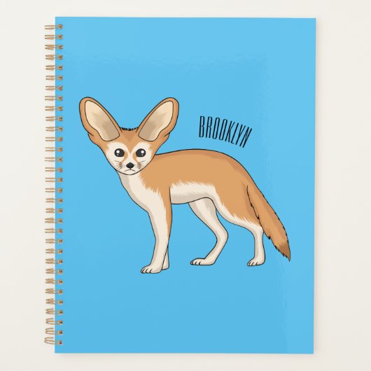 Fennecフォックスカートゥーンイラストレーション プランナー手帳 (正面)