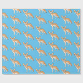 Fennecフォックスカートゥーンイラストレーション ラッピングペーパー (フラット)